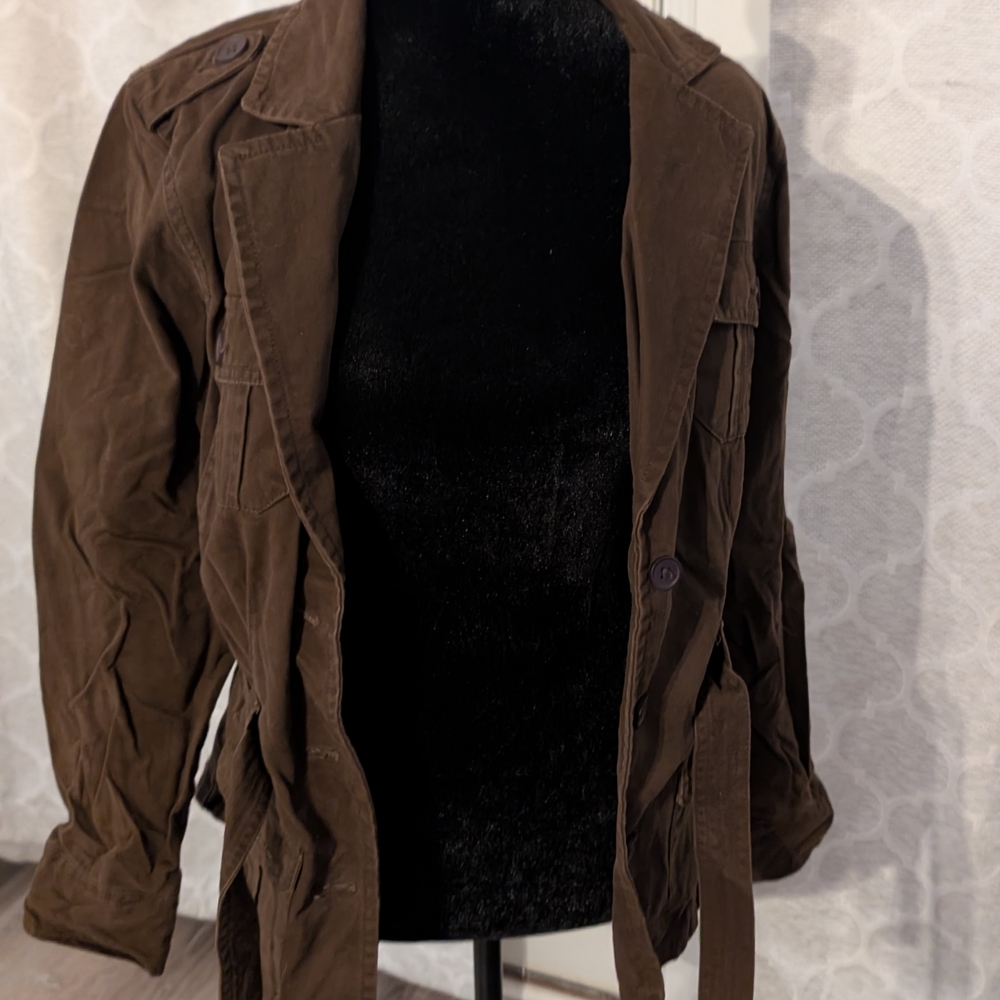 French Cuff Chocolate Utility Jacket - image 6